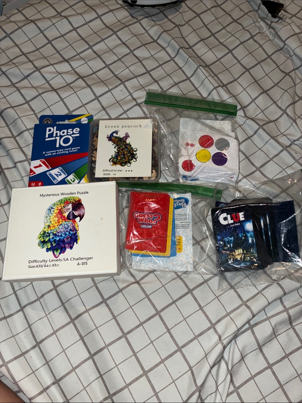 Assorted Card Games Bundle with Colorful Puzzle